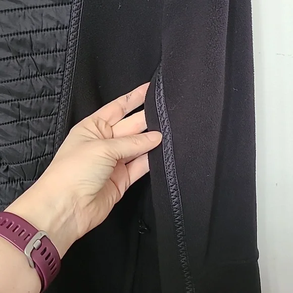 Stella McCartney for Adidas Black Hooded Jacket with Quilted Detail Size Medium - Picture 6 of 9